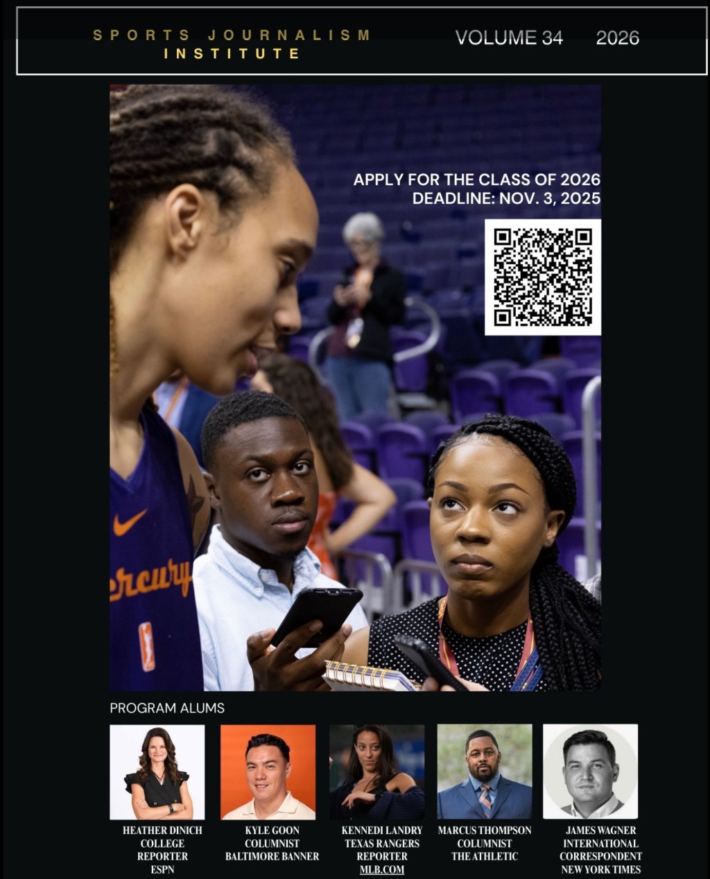 Apply Now: Sports Journalism Institute Class of&nbsp;2026