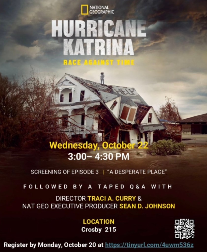 RSVP for Crosby Hall’s Screening of “Hurricane Katrina: Race Against&nbsp;Time”