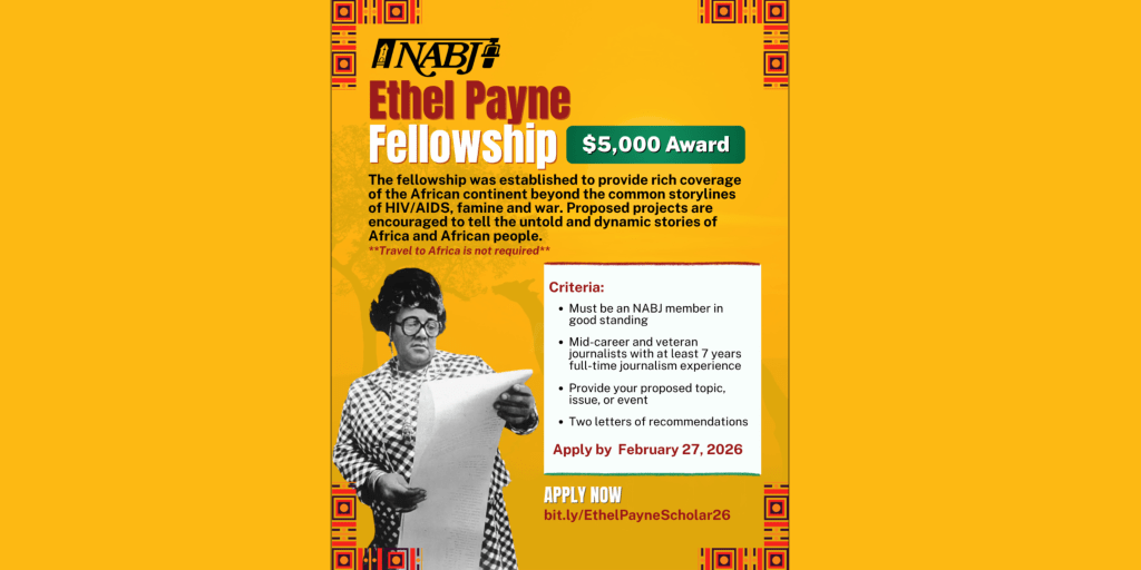 $5,000 Ethel Payne Fellowship for International&nbsp;Reporting